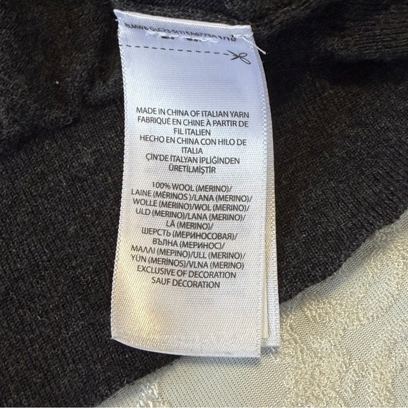Polo Ralph Lauren 100% Merino Wool V-Neck Sweater Charcoal Grey Size XXL - Picture 7 of 8